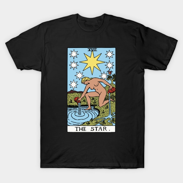 The Star Tarot Card Rider Waite T-Shirt by Sunburst